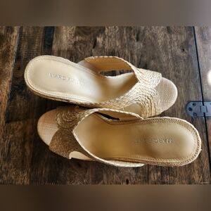 Marc Fisher Women's Tan Wedge Sandal